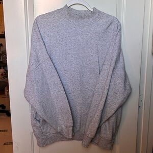 Aritzia TNA Light Gray Mock Neck Sweater
